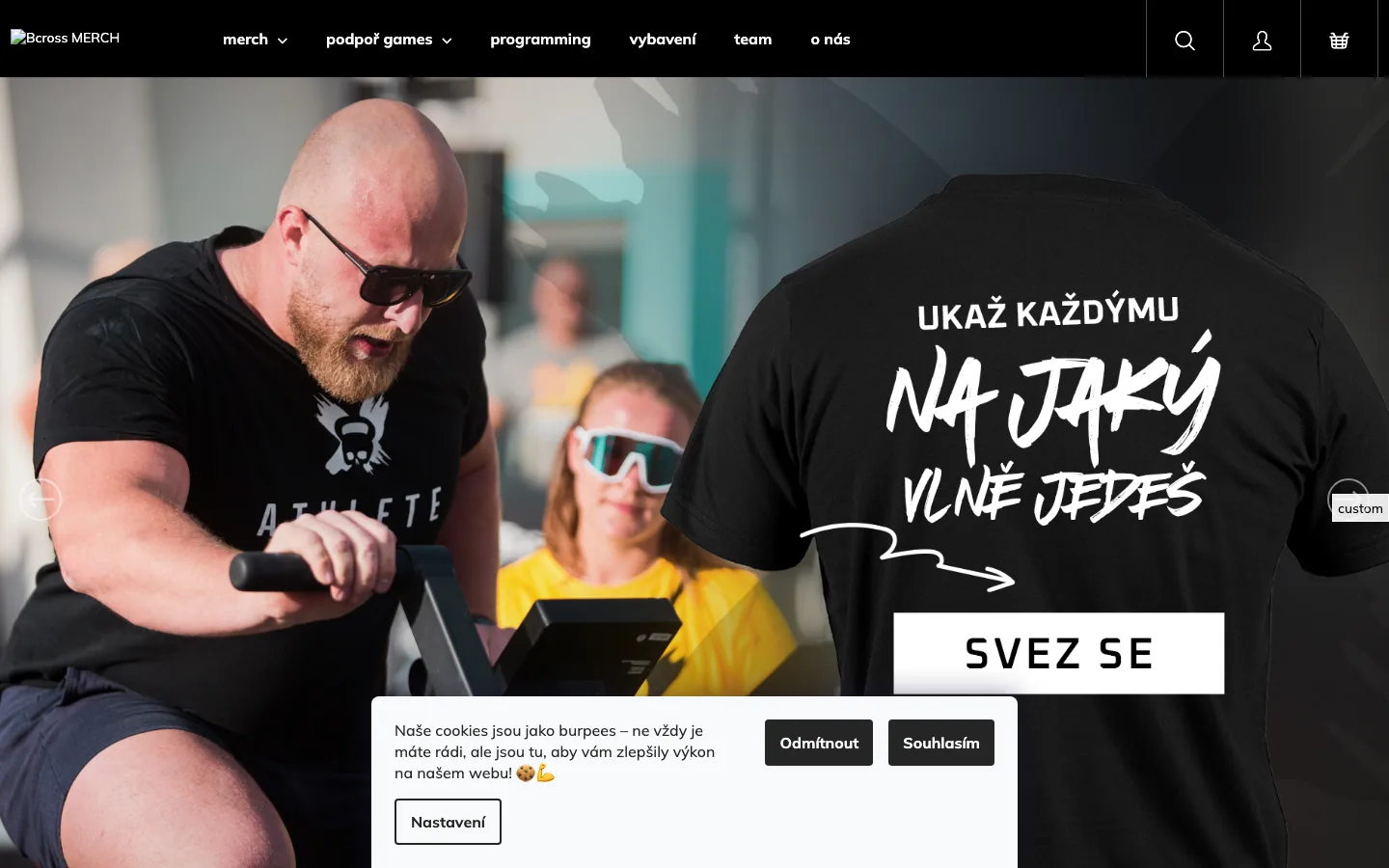 Bcross Store – původní web (snímek ze srpna 2024)
