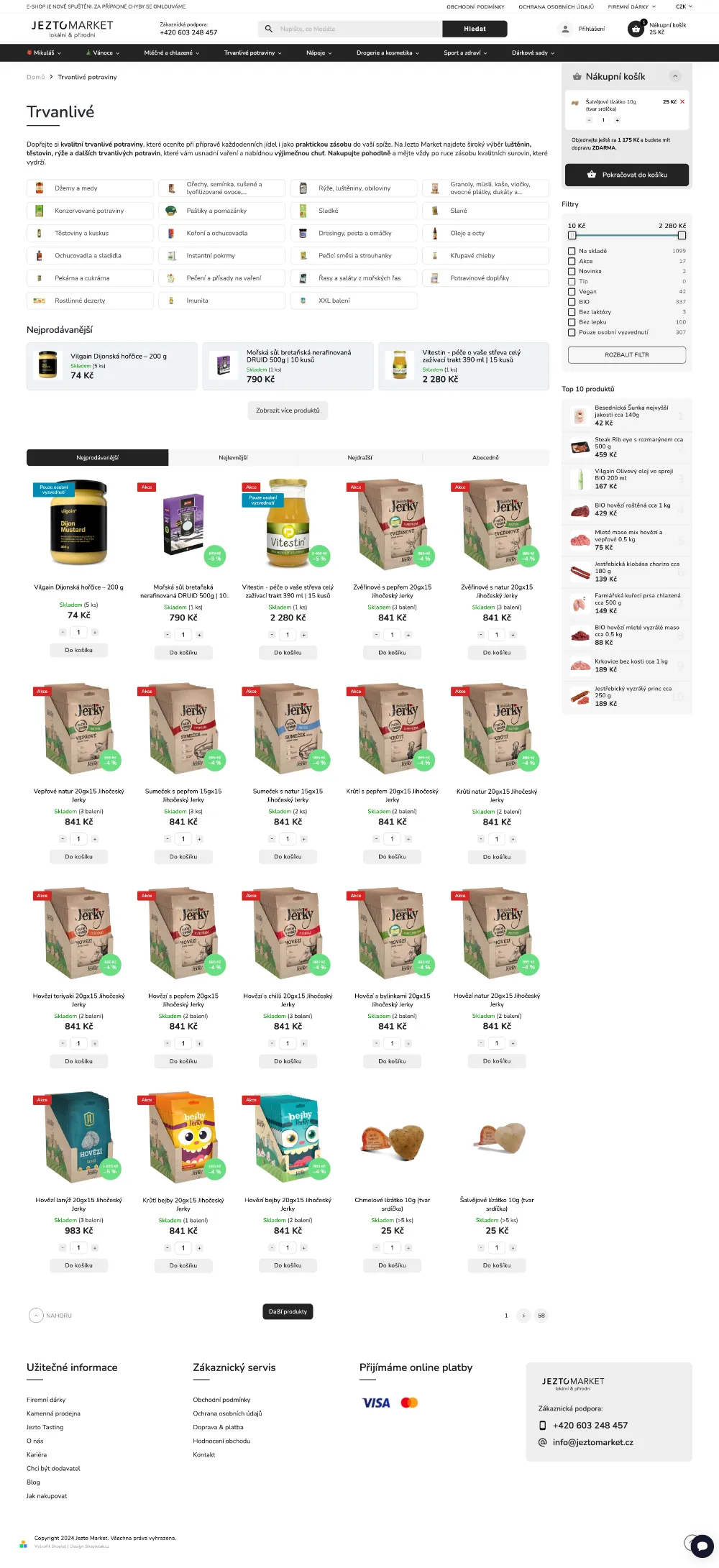 Jezto Market – výpis kategorie